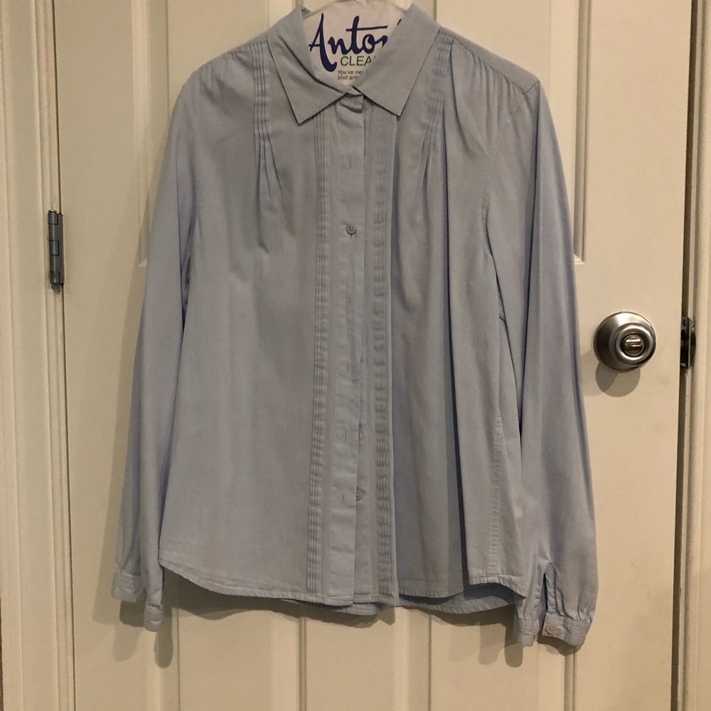 Talbots Pleated Button Down Top - image 1